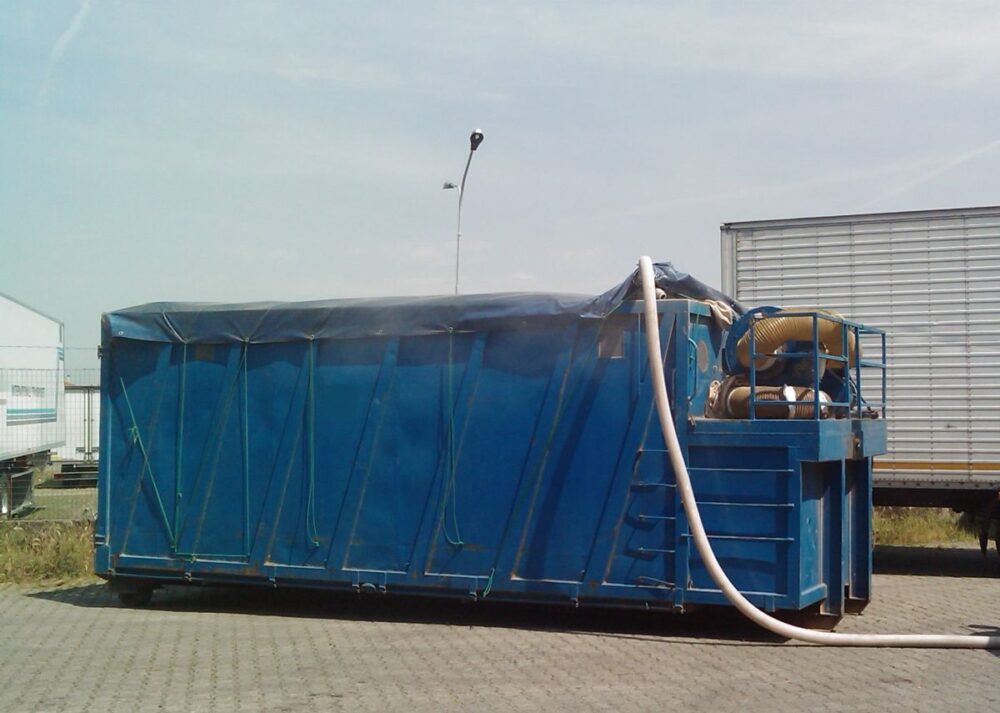 Container scarrabile chiuso 30mc aspirante | Container | REM Ecologia