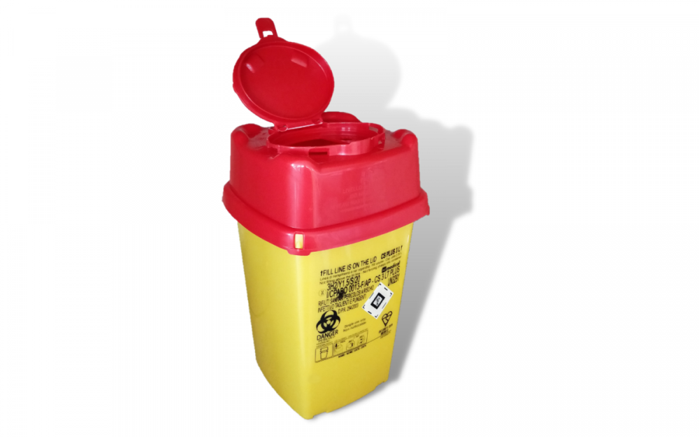 Contenitore per rifiuti taglienti e pungenti a rischio infettivo 3 litri | Contenitori e Recipienti